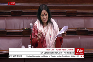 On Women’s Day, MP Sonal Mansingh urges House to celebrate International Men’s Day too (VIDEO)