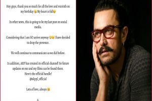 Aamir Khan quits social media to focus completely on work