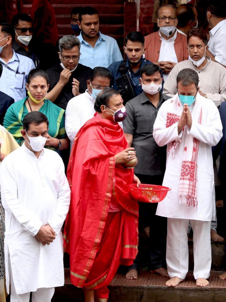 Assam Elections 2021: Rahul Gandhi offers prayers at Kamakhya Devi Temple, Guwahati; See Pics