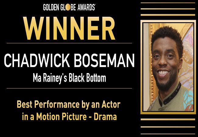 Golden Globe Awards 2021: Chadwick Boseman's wife tears up as actor wins posthumous award