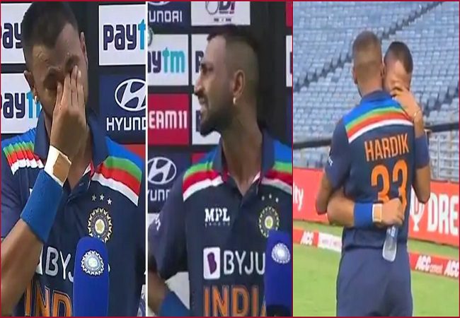 Krunal Pandya breaks down in tears after scoring fastest fifty on ODI debut, says this knock is for my dad