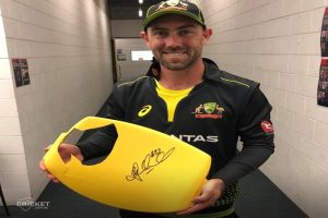 Seat broken by Glenn Maxwell’s six to be auctioned for charity