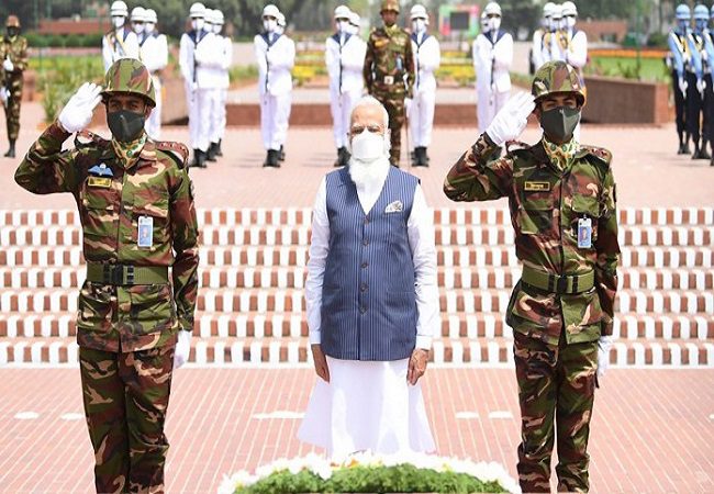 PM Modi visits Bangladesh's National Martyrs' Memorial, lays wreath to honour fallen soldiers