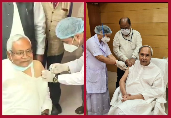 Bihar CM Nitish Kumar, Odisha CM Naveen Patnaik take first dose of COVID-19 vaccine