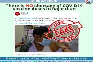 ‘News of shortage of COVID vaccine doses in Rajasthan is FAKE’: Health Ministry fact-checks NDTV report