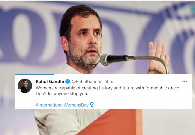 Don’t let anyone stop you: Rahul Gandhi to women on International Women’s Day