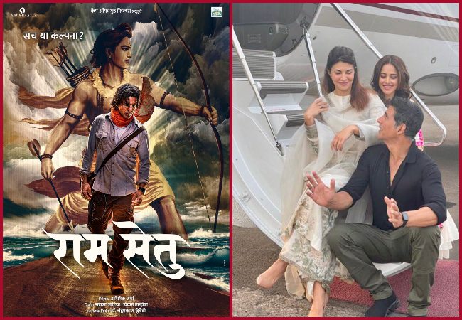 Team Ram Setu off to Ayodhya for the mahurat shot, Akshay Kumar shares pic with Jacqueline Fernandez and Nushrratt Bharuccha