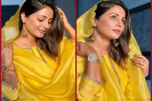 Hina Khan looks ravishing in yellow attire, wishes fans ‘Ramadan Mubarak’