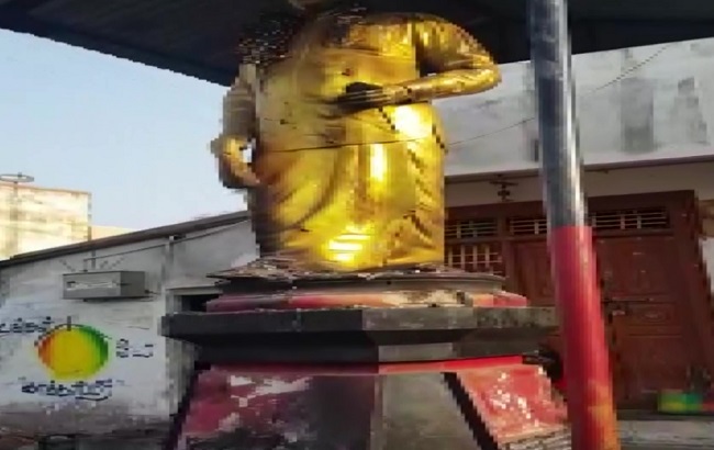 DMK founder statue vandalised