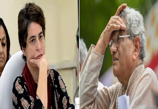 Priyanka’s Twitter gaffe over condolence tweet on Sitaram Yechury’s son’s demise, takes 3 attempts