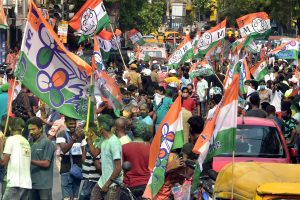 West Bengal Election Result: TMC supporters celebrate party’s victory; See Pics