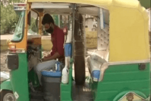 COVID-19: Man converts autorickshaw to ambulance to help patients in Bhopal (PICS)