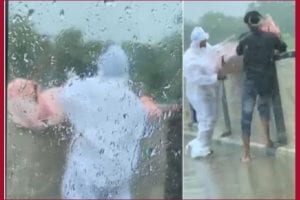 2 held after video of COVID patient’s body being dumped in river in UP’s Balrampur goes viral