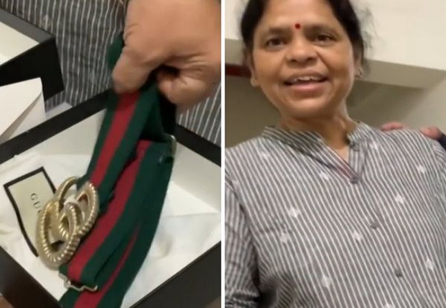 Desi mom’s reaction to Rs 35,000 Gucci has left netizens amused (Video)