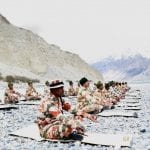 ITBP personnel perform Yoga near Galwan, Ladakh