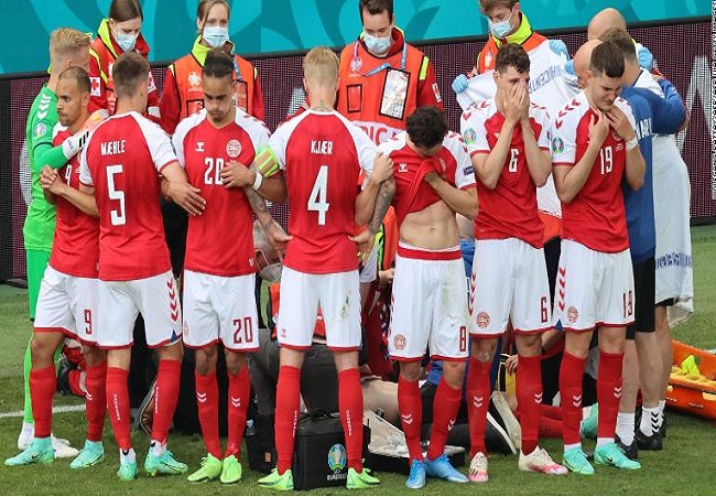 Euro 2020: Christian Eriksen collapses during Denmark ...