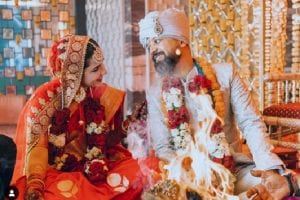 Director Anand Tiwari, actor Angira Dhar reveal photos of their secret marriage ceremony