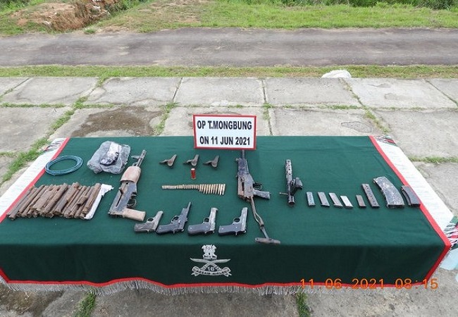 Huge cache of arms, ammunition recovered in Manipur's Imphal