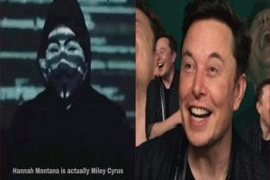 Elon Musk mocks Anonymous with ‘Hannah Montana’ meme
