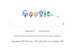 Google’s Doodle urges people to get vaccinated and wear face masks to save lives