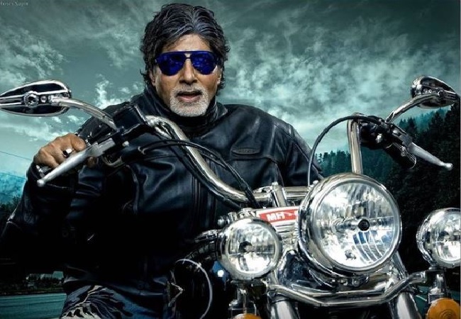 Big B shares uber-cool picture of him riding a Harley, granddaughter Navya Naveli Nanda reacts