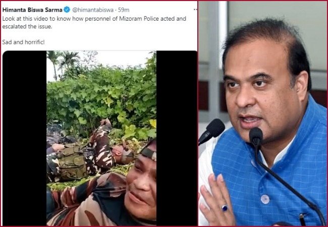 Border clash: Assam CM tweets Video of how Mizoram Police acted and escalated the issue, calls it ‘Sad and horrific’