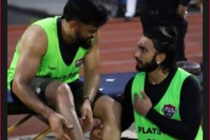 Ranveer Singh shares light moment with MSD as they play football together, calls him ‘jaan’