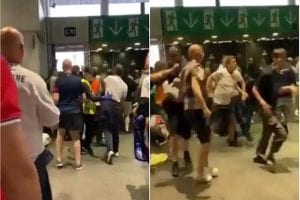 English fans create mayhem, attack Italian fans, hurl racial abuse on players, vandalise flag (VIDEO)