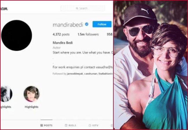 Mandira Bedi removes Instagram DP after husband Raj Kaushal’s demise