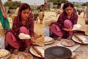 VIRAL VIDEO: Girl makes rotis with funny gestures, 30 lakh people watch it