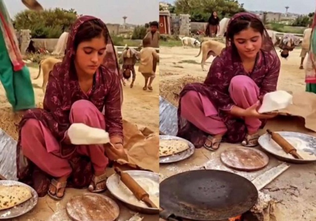 VIRAL VIDEO: Girl makes rotis with funny gestures, 30 lakh people watch it