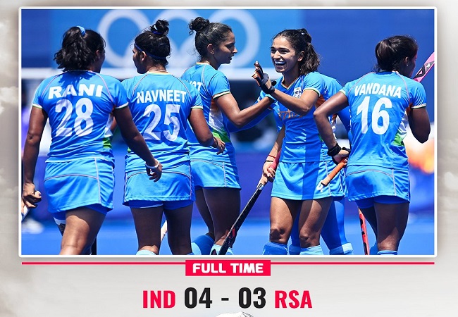 Vandana's hattrick helps India to beat South Africa 4-3; keeps hope for quarterfinal alive