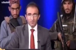 TV anchor forced to praise Taliban with armed men behind, during live broadcast (VIDEO)