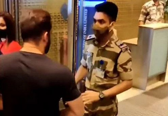 CISF officer stops Salman Khan at airport for security check, officer’s unfazed attitude wins praise (VIDEO)
