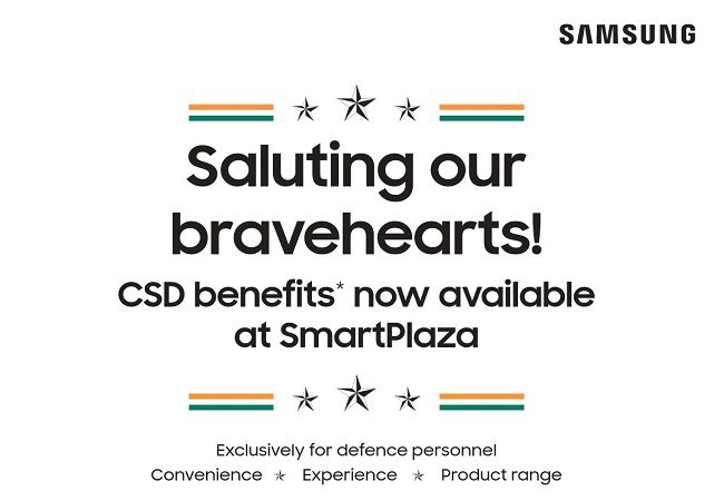 This Independence Day, Samsung extends CSD benefits to Defence Personnel at Samsung Smart Plazas on Consumer Durables