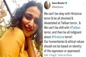 #ArrestSwaraBhasker trends after actor’s post on ‘Taliban terror’ stokes anger, here is what she tweeted….