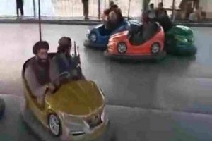 Taliban fighters enjoy amusement rides after seizing Kabul: VIDEO