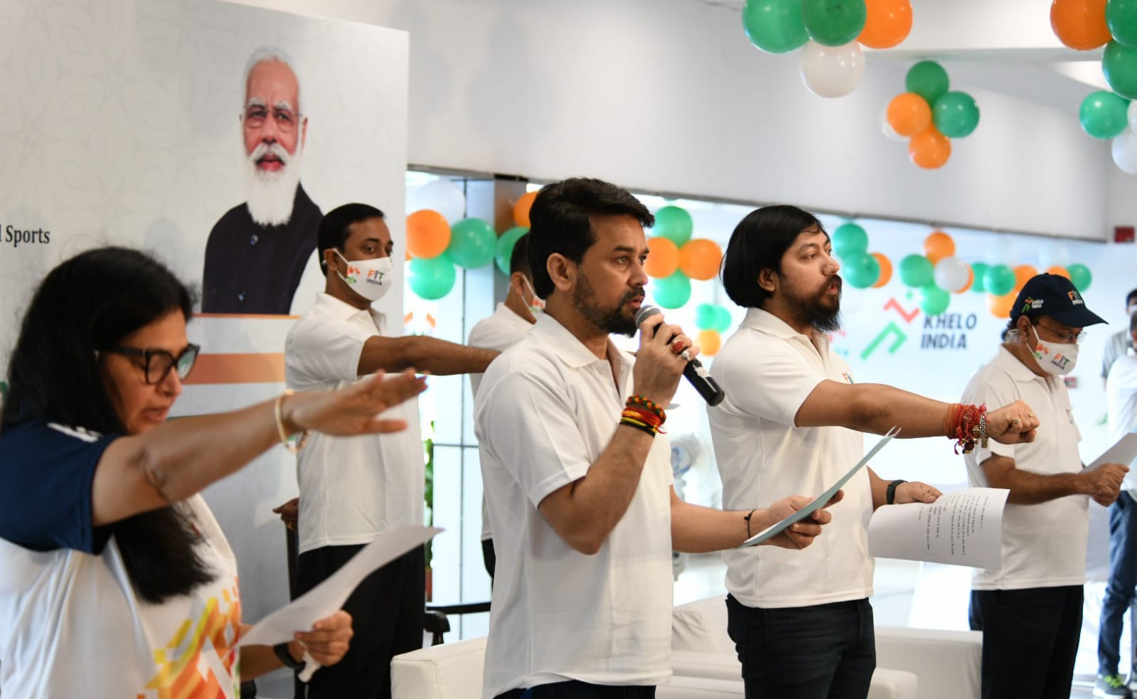 Anurag Singh Thakur launches Fit India Freedom Run 2.0 to celebrate 75 years of Independence; See Pics