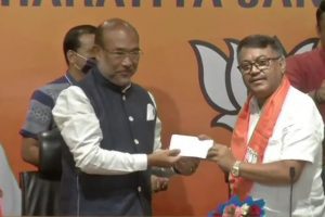 Former Manipur Congress chief Govindas Konthoujam joins BJP
