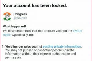 After Rahul Gandhi, now Congress’ official handle @INCIndia locked by Twitter over rule violation
