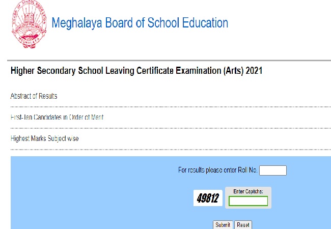 MBoSE HSSLC Arts results 2021 Announced: Daniel Ksanbor Khyriemmujat of St’ Anthony’s Hr. Sec School secures 1st position-check here
