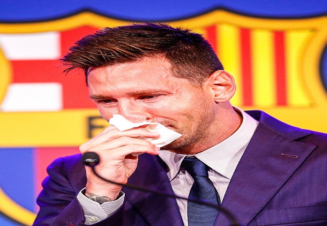 Not prepared for this, this is very difficult: Messi in tears at farewell Barcelona press conference