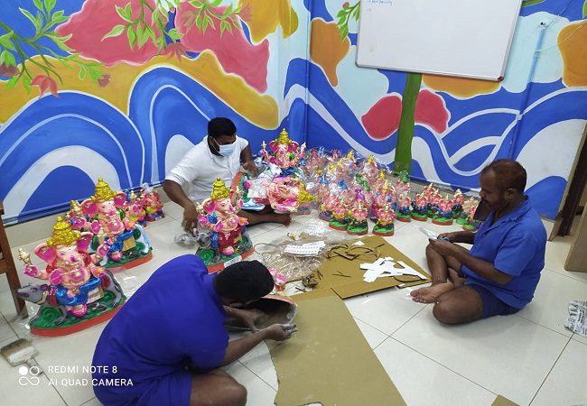 Second Chance: A unique initiative in Puducherry prison, inmates make Ganesh idols from paste paper