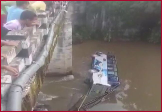 4 dead as bus falls into river in Meghalaya