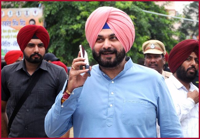 Navjot Singh Sidhu arrives at AICC office to discuss organisational matters