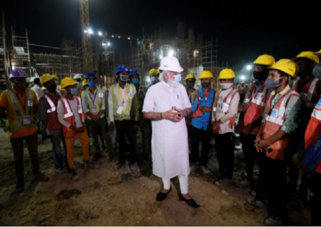 Ensure vaccination, health check-ups for all workers engaged in Central Vista Project: PM Modi