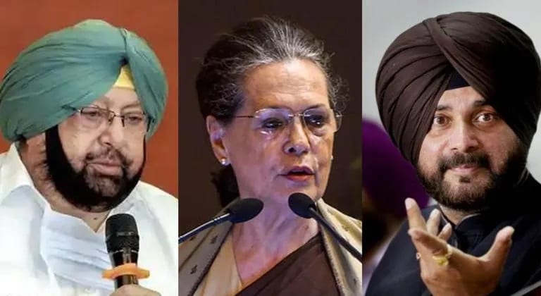 Punjab Cong - - Amarinder, Sidhu, Sonia