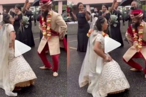 VIRAL VIDEO: Bride & groom dance on road on their big day, netizens shower love