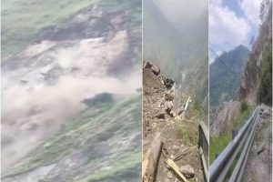 Another major landslide in Himachal, highway blocked; scary footage emerges ….. WATCH
