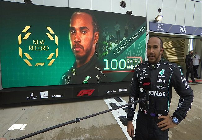 Russian GP: Lewis Hamilton takes 100th F1 win at Sochi